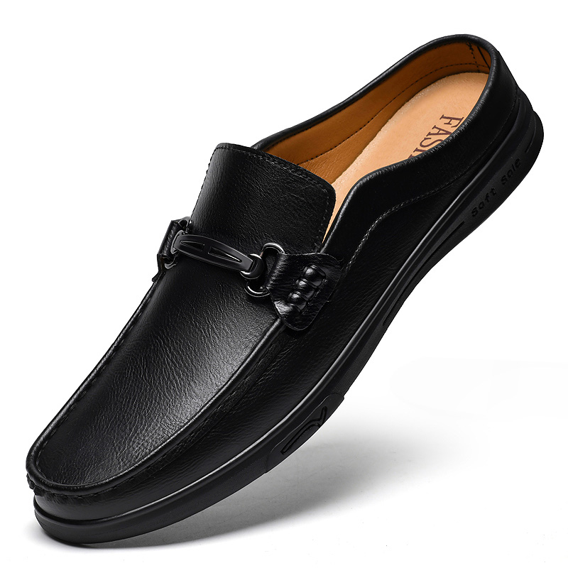 Flip Flop Leather Men - Мужские кожаные мюли-лоферы больших размеров 49,