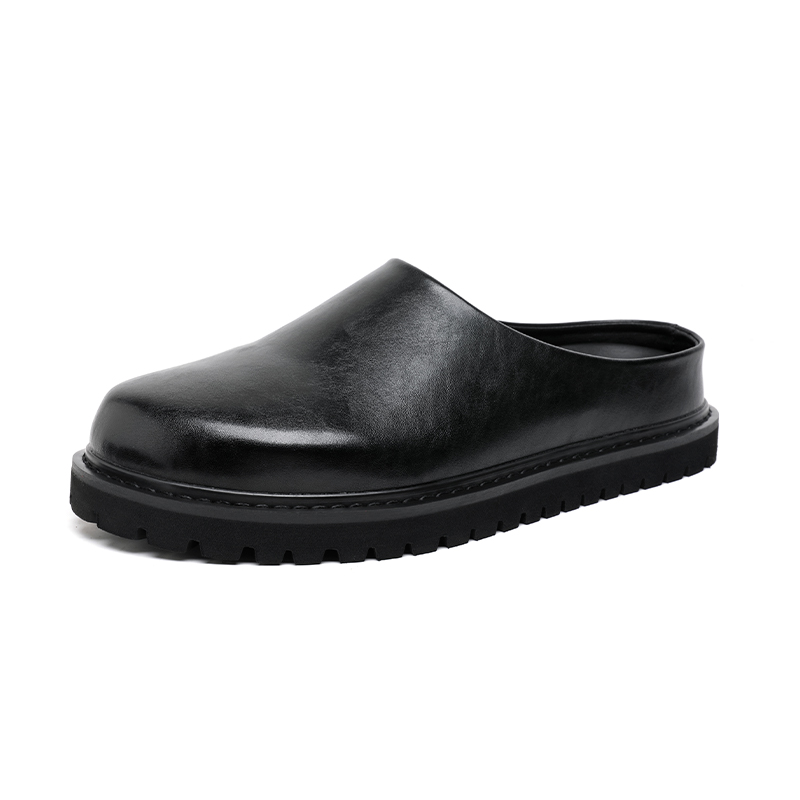 Flip Flop Leather Men - Кожаные сабо на плоской подошве на