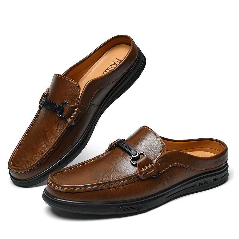 Мужские кожаные мюли-лоферы бо – обзор и цена Flip Flop Leather Men
