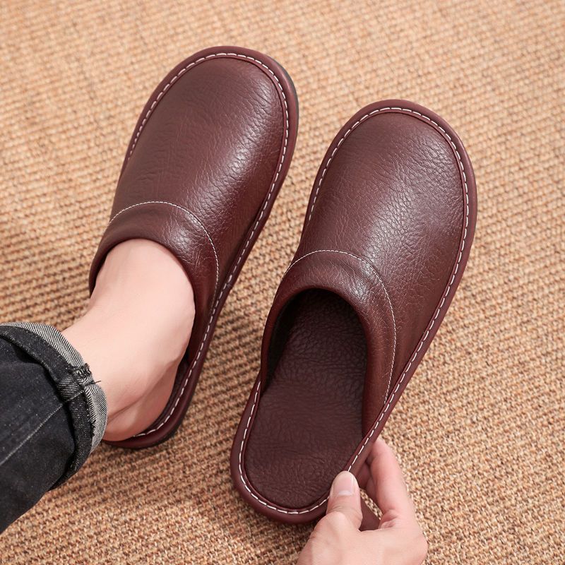 Домашние кожаные тапочки для м – обзор и цена Flip Flop Leather Men